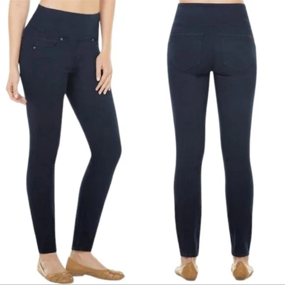 Spanx Jeans Alexia High Waist Ankle Skinny size S 2 4 Dark Indigo Side Zip 2391‎
